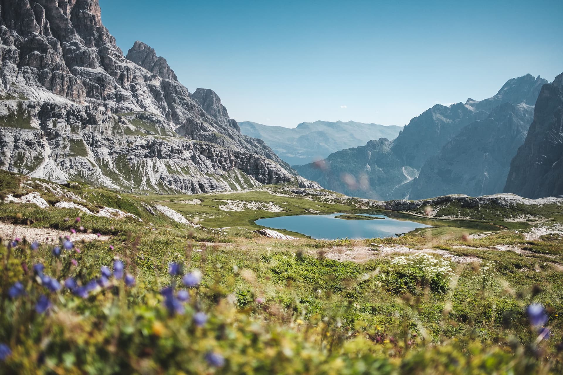 Beautiful mountain landscape with a lake